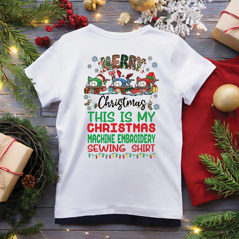 Christmas Machine Embroidery Sewing | T-SHIRT