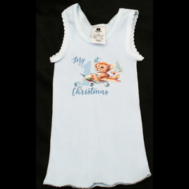 SINGLET BLUE - 1ST CHRISTMAS BLUE - TIGER PLANE 1