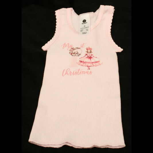 SINGLET PINK - 1ST CHRISTMAS PINK - PINK DOLL