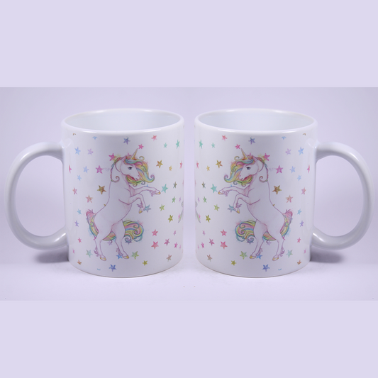 UNICORN MUG - GLITTER STARS 2 REARING
