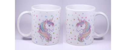 UNICORN MUG - GLITTER STARS 2 STANDING
