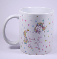 UNICORN MUG - GLITTER STARS 2 STANDING