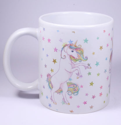 UNICORN MUG - GLITTER STARS 2 STANDING & HEAD