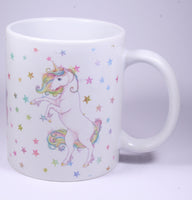 UNICORN MUG - GLITTER STARS 2 STANDING & HEAD