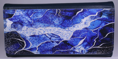 PURSE/WALLET PU LEATHER - NAVY BLUE - Select Design