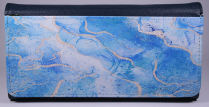 PURSE/WALLET PU LEATHER - NAVY BLUE - Select Design