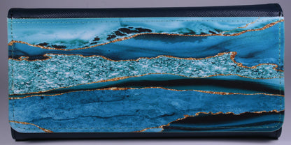 PURSE/WALLET PU LEATHER - NAVY BLUE - Select Design