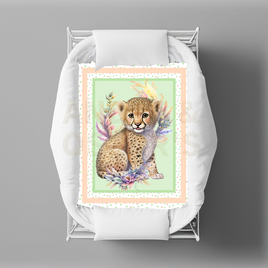 A&O - WILD ANIMALS - Bassinet Quilts - CHEETAH - AVAILABLE JULY 2023