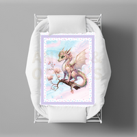 LIMITED EDITION - FAIRY DRAGONS - Bassinet Quilt -  3 Designs -  (1 OFF Colorways)