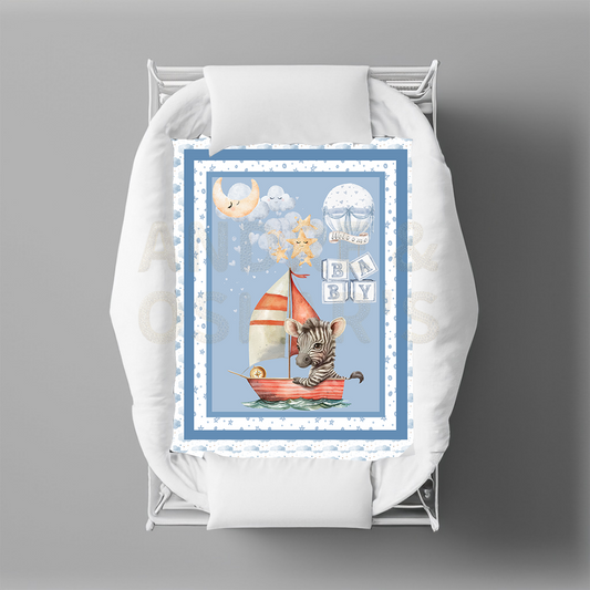 LIMITED EDITION | Bassinet Quilt - ZEBRA/BOAT