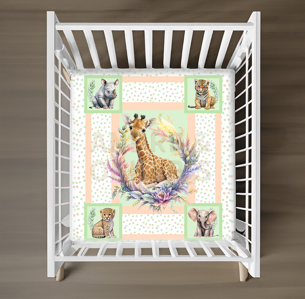 LIMITED EDITION - Cot Quilt - JUNGLE ANIMALS