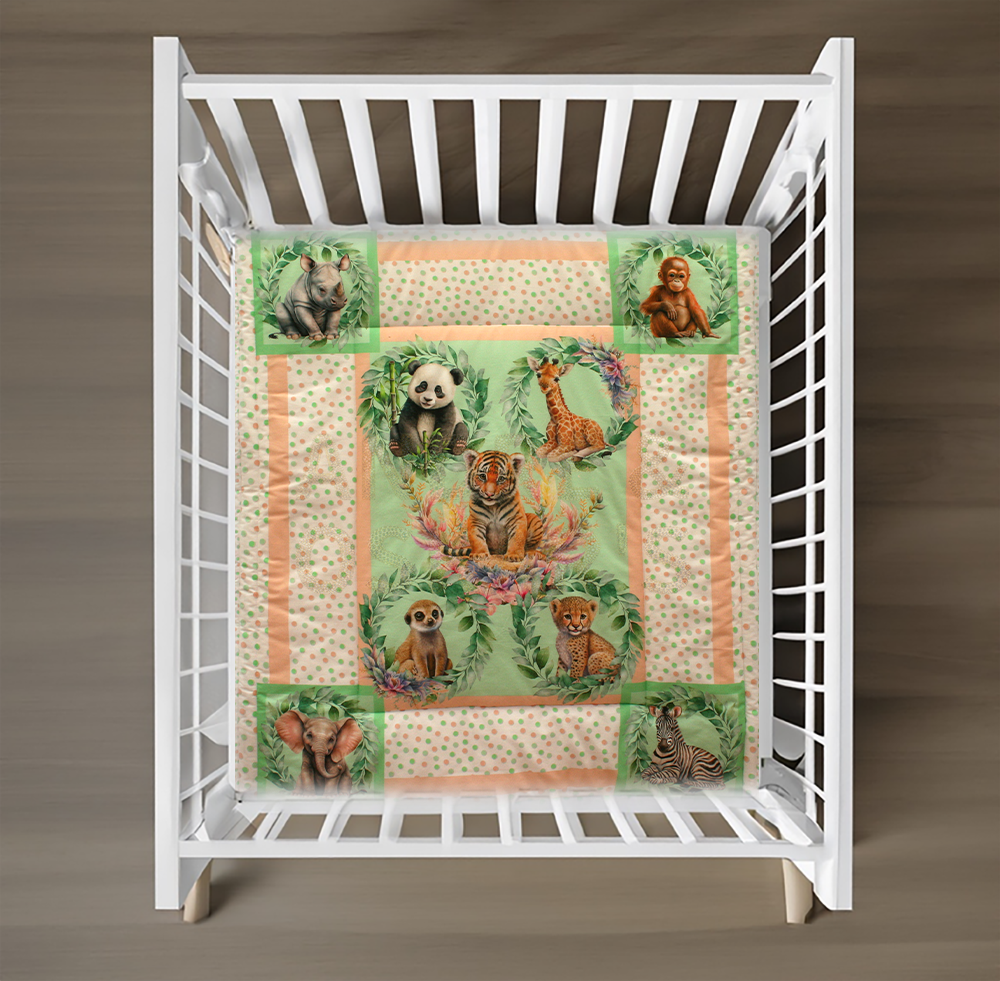 JUNGLE | ANIMALS COT QUILT