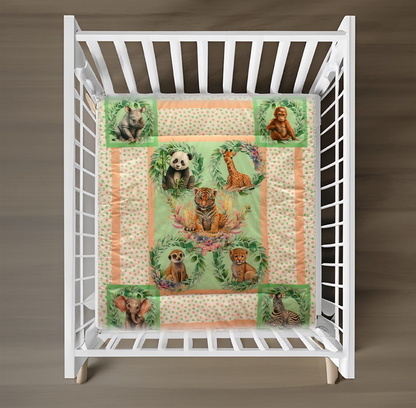 JUNGLE | ANIMALS COT QUILT