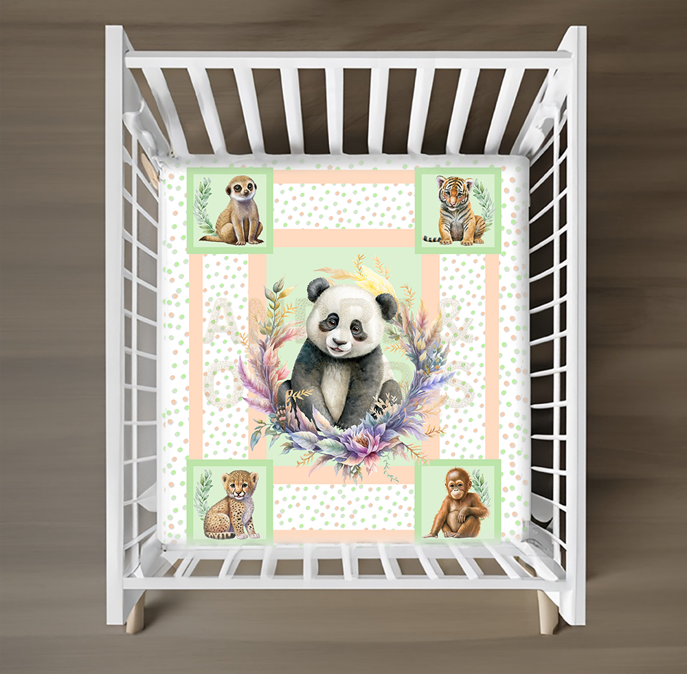 LIMITED EDITION - Cot Quilt - JUNGLE ANIMALS