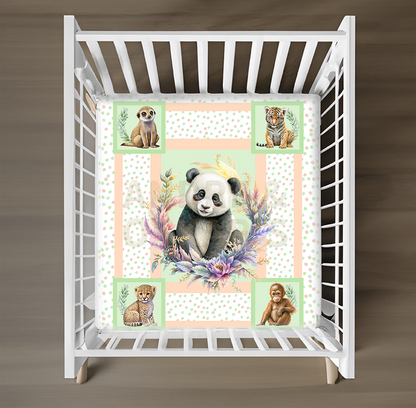 LIMITED EDITION - Cot Quilt - JUNGLE ANIMALS