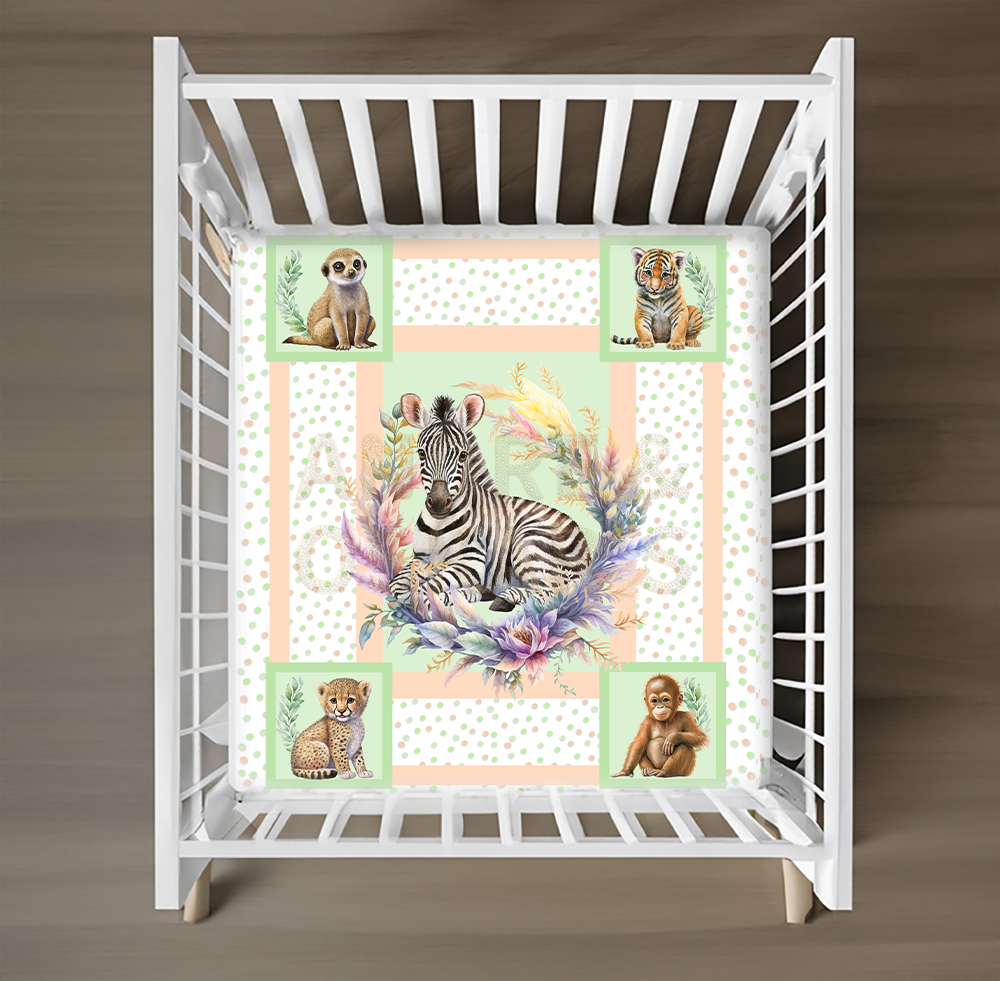 LIMITED EDITION - Cot Quilt - JUNGLE ANIMALS