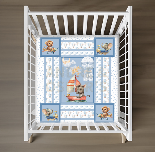 LIMITED EDITION | Cot Quilt - ZEBRA/BOAT
