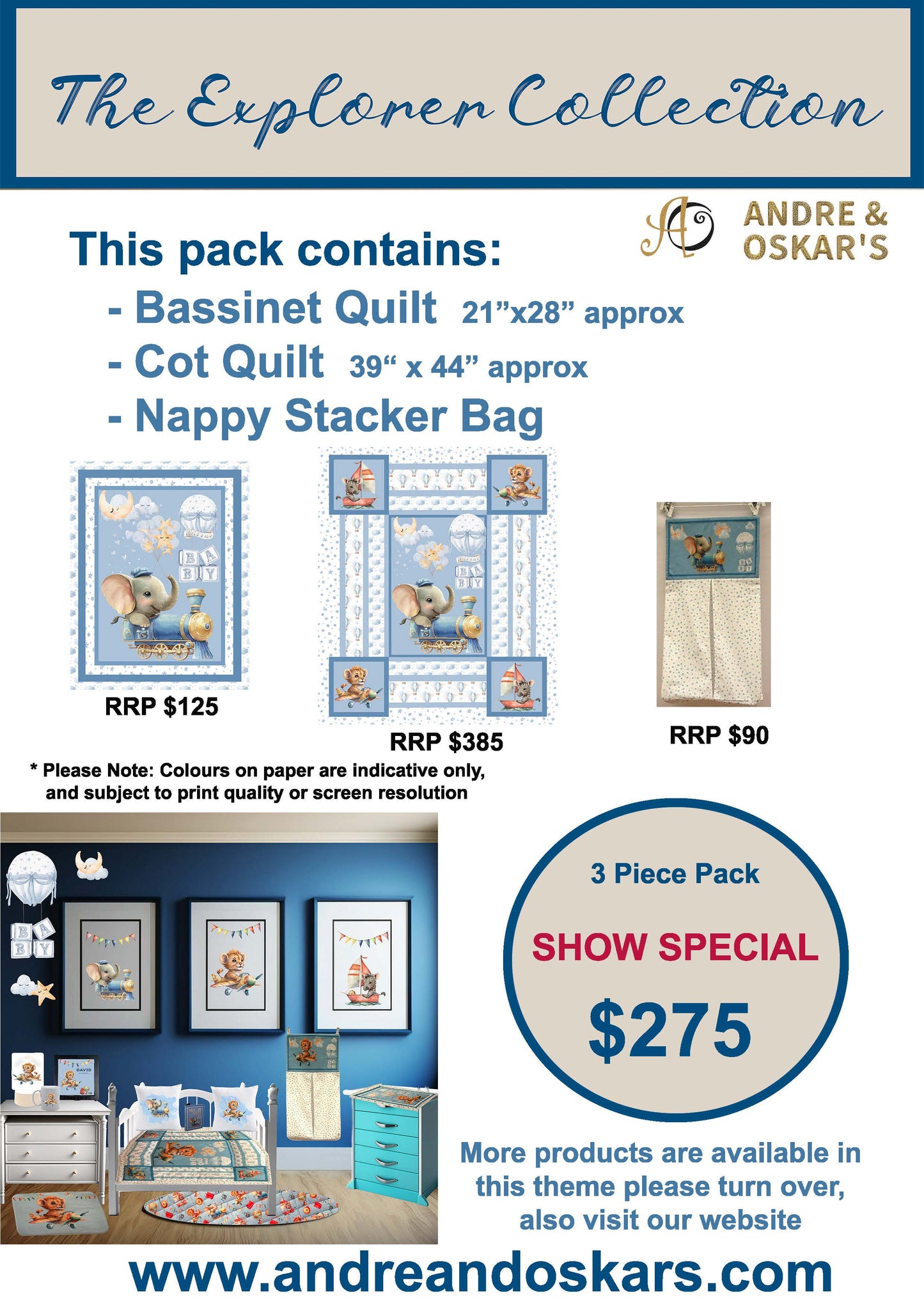 LIMITED EDITION | EXPLORER BUNDLE 3 pce - ELEPHANT/TRAIN