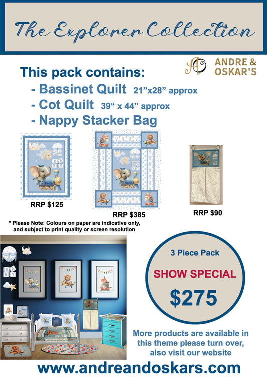 LIMITED EDITION | EXPLORER BUNDLE 3 pce - ELEPHANT/TRAIN