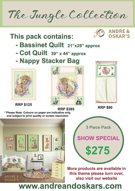 LIMITED EDITION - JUNGLE BUNDLE 3 pce - CHEETAH