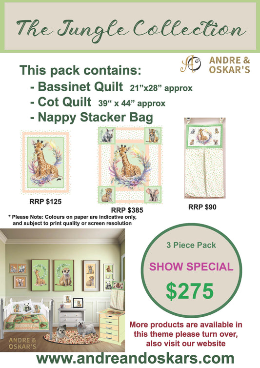 LIMITED EDITION - JUNGLE BUNDLE 3 pce - GIRAFFE