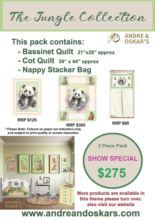 LIMITED EDITION - JUNGLE BUNDLE 3 pce - PANDA