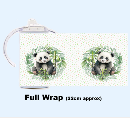 Sippy Cup - JUNGLE ANIMALS GREEN WREATH