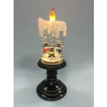XAC132 Antique Candle w/ Snowmen
