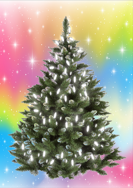 LARGE - PASTEL - Magnetic Christmas Tree Panel Only - 100 WHITE