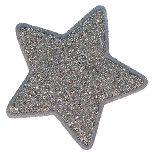 LARGE - Silver Tinsel Christmas Tree Topper