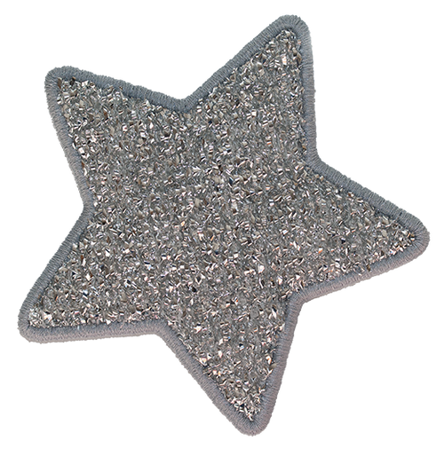 MEDIUM - Silver Tinsel  Christmas Tree Topper