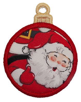 SMALL - Bauble - Santa (Red)