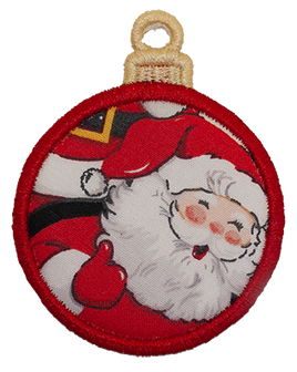 SMALL - Bauble - Santa (Red)