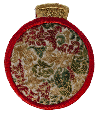 SMALL - Bauble - Red, Green & Gold