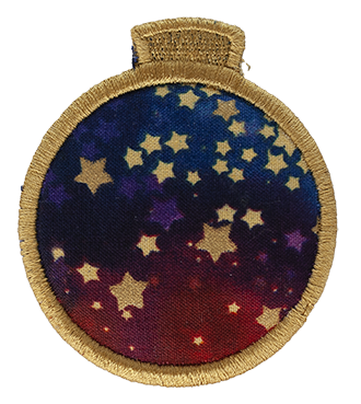 SMALL - Bauble - Nebula with Gold Stars
