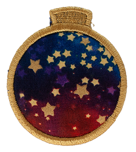 SMALL - Bauble - Nebula with Gold Stars
