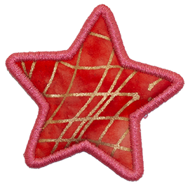 SMALL - Star - Pink with Gold