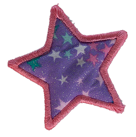 SMALL - Star - Pink/Purple with Multi-coloured Stars