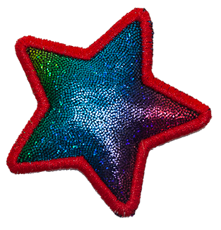 SMALL - Star - Multi-coloured Sparkle