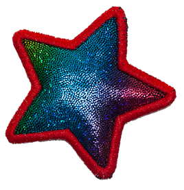 SMALL - Star - Multi-coloured Sparkle