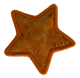SMALL - Star - Gold with Gold Swirls