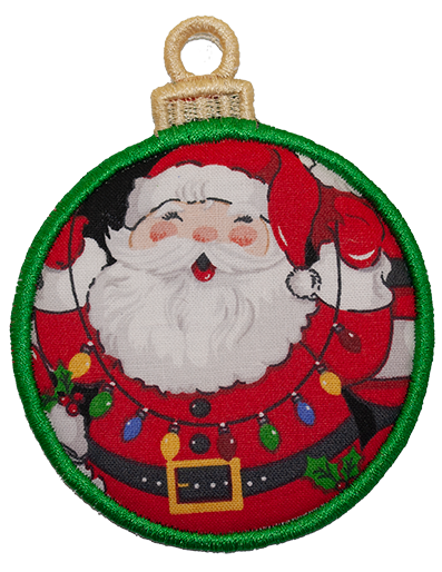 LARGE BAUBLE - Santa with Lights