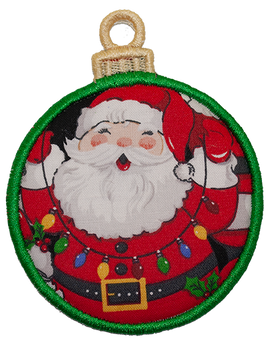 LARGE BAUBLE - Santa with Lights