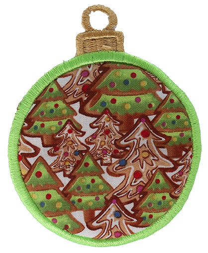 LARGE BAUBLE - GINGERBREAD TREES