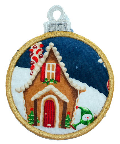 LARGE BAUBLE - Gingerbread House 1