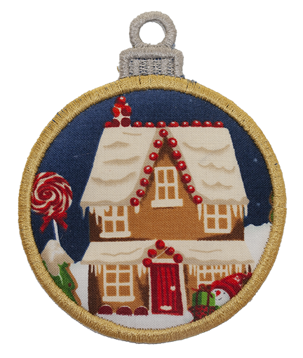 LARGE BAUBLE - Gingerbread House 2