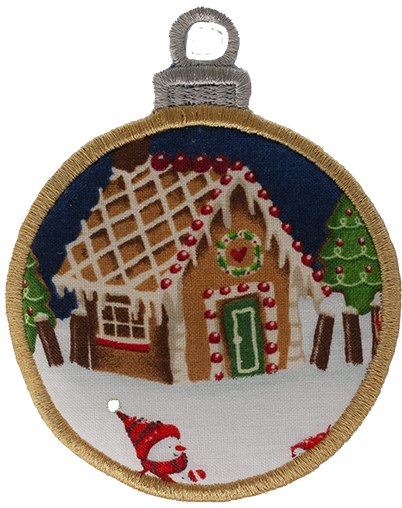 LARGE BAUBLE - Gingerbread House 3