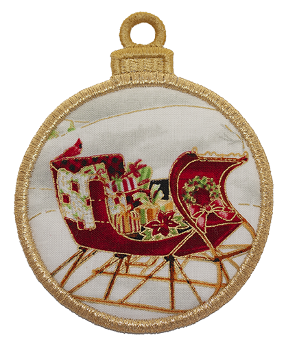 LARGE BAUBLE - Vintage Christmas Sleigh