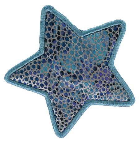 LARGE - Star - Blue Dotty