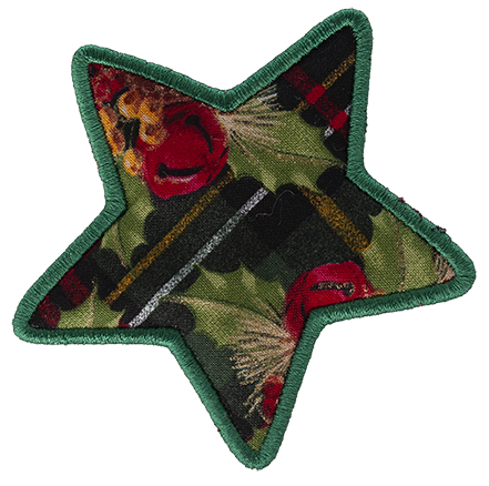 LARGE - Star - Green Holly Tartan